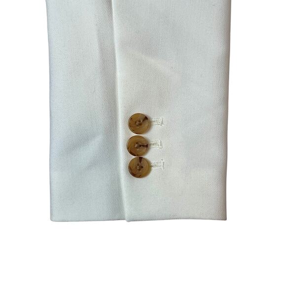 Banana Republic Tailored White Blazer Bi-Stretch Jacket 8 Vanilla Girl Preppy - Picture 3 of 10